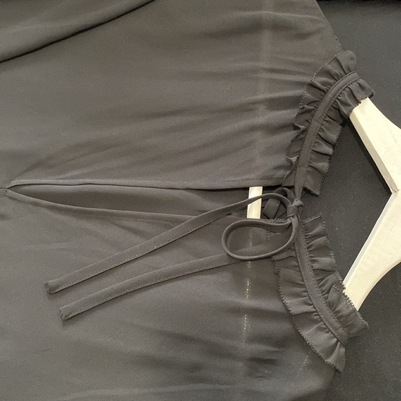 NWOT Aritzia Sunday Best Ruffle Elegant Black Long Sleeve Mini Dress Siz… - Picture 13 of 14